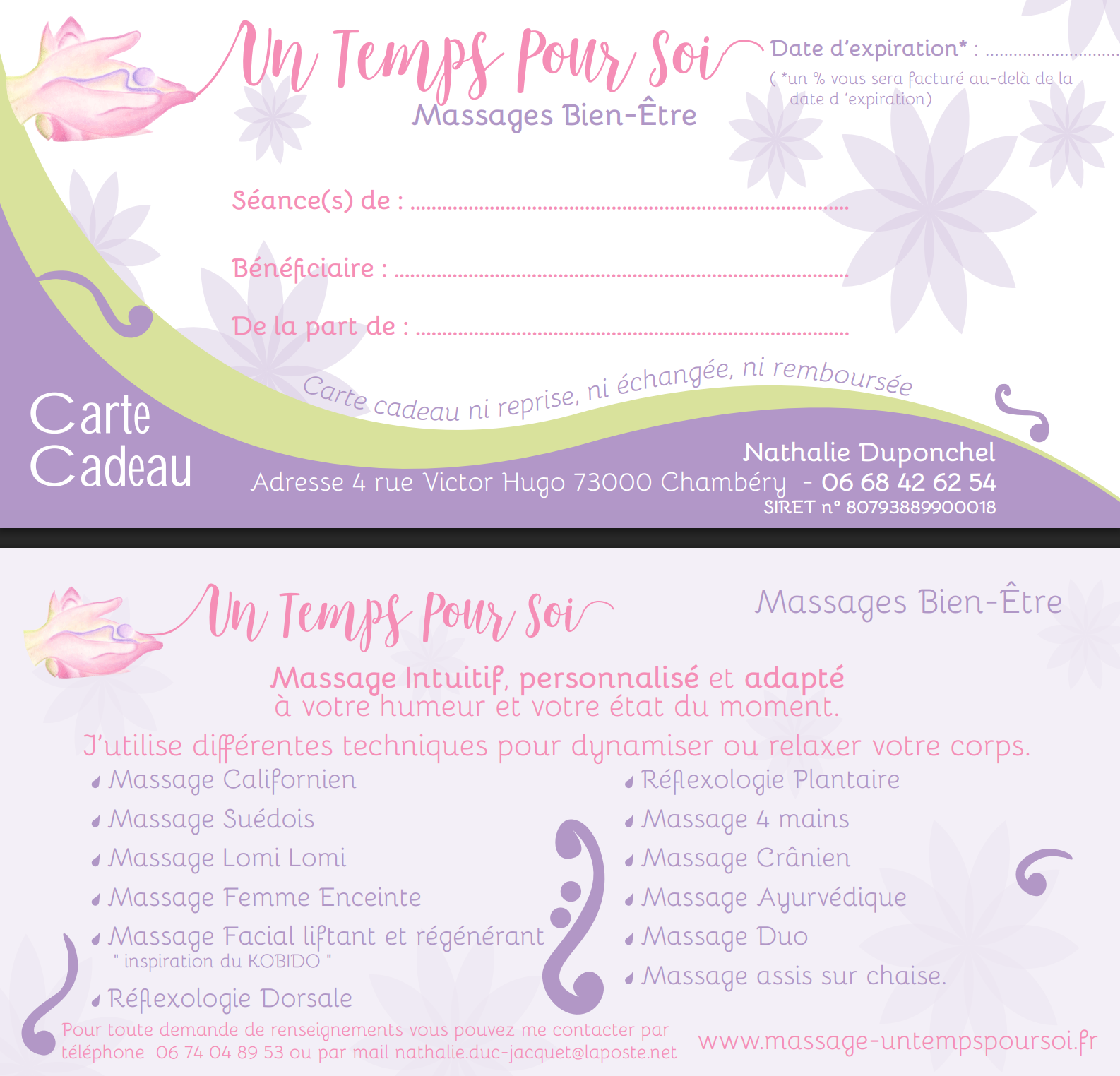 Bon Cadeau Massages Chambéry